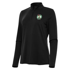 Boston Celtics Antigua Women's Reprocess Quarter-Zip Top Black