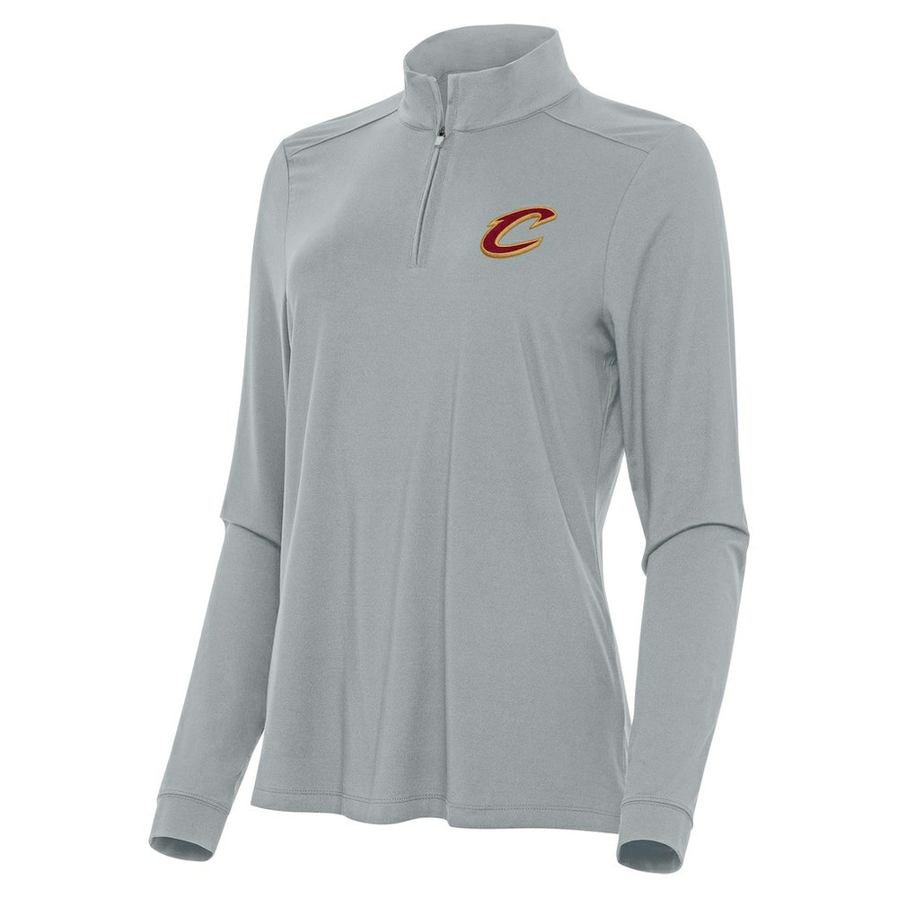 Cleveland Cavaliers Antigua Women's Intent Quarter-Zip Top Gray