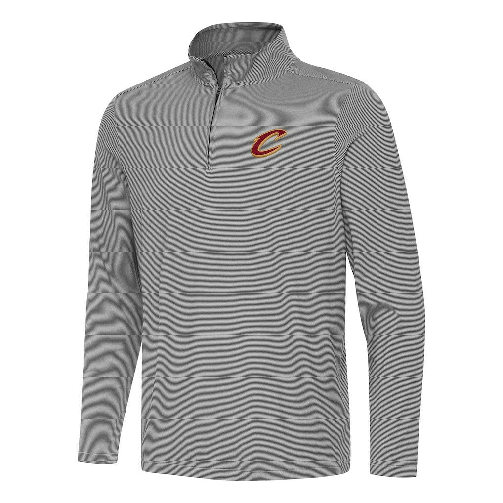 Cleveland Cavaliers Antigua Twine Quarter-Zip Top Black