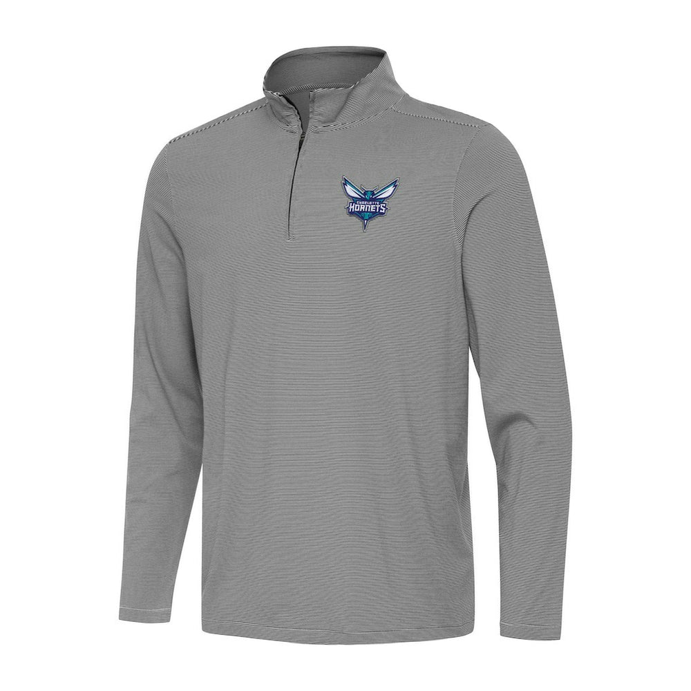 Charlotte Hornets Antigua Twine Quarter-Zip Top Black