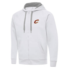 Cleveland Cavaliers Antigua Big & Tall Victory Full-Zip Hoodie Jacket White