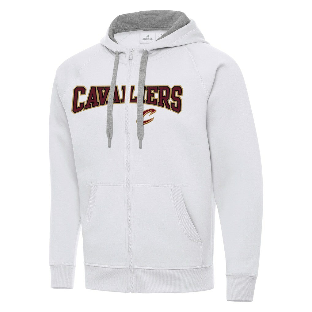 Cleveland Cavaliers Antigua Big & Tall Victory Full-Zip Hoodie Jacket White