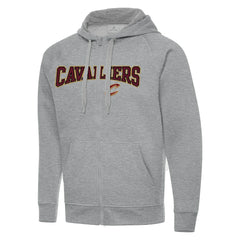 Cleveland Cavaliers Antigua Big & Tall Victory Full-Zip Hoodie Jacket Heather Gray
