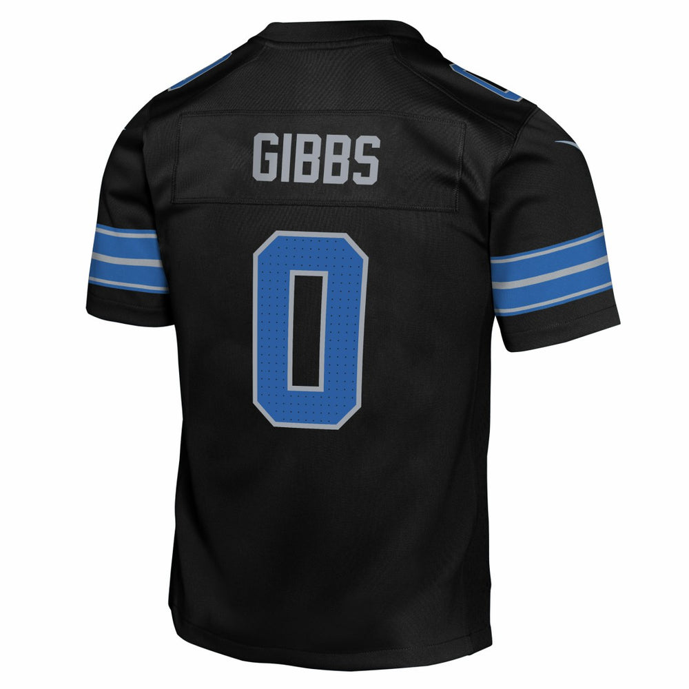 Jahmyr Gibbs Detroit Lions Youth Game Jersey Black