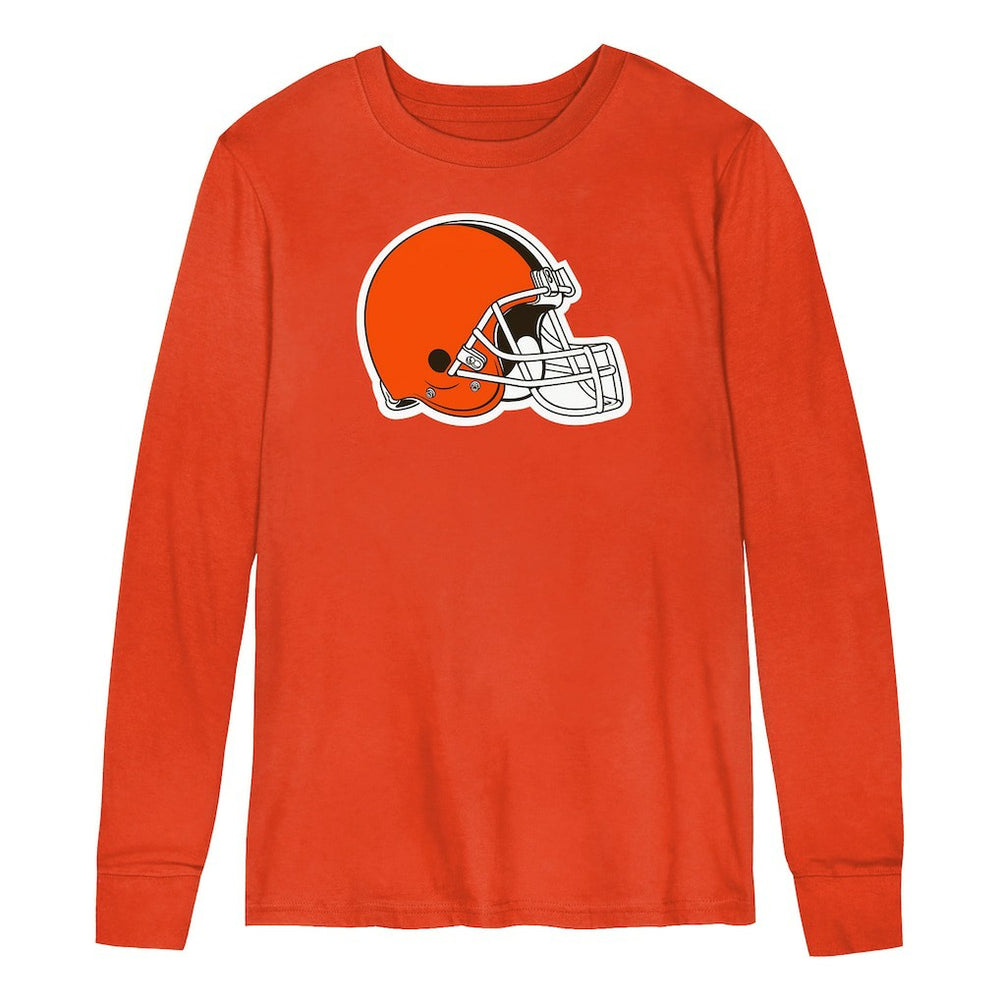 Cleveland Browns Youth Primary Logo Long Sleeve T-Shirt Orange