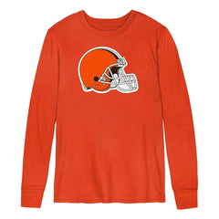 Cleveland Browns Youth Primary Logo Long Sleeve T-Shirt Orange