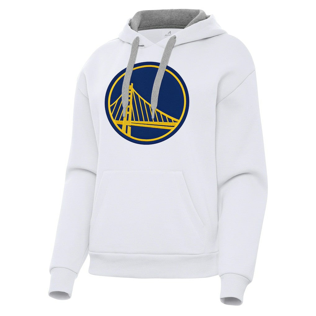 Golden State Warriors Antigua Women's Victory Pullover Hoodie White