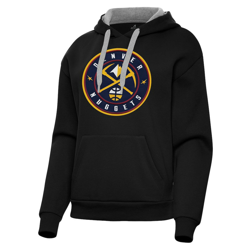 Denver Nuggets Antigua Women's Victory Pullover Hoodie Black