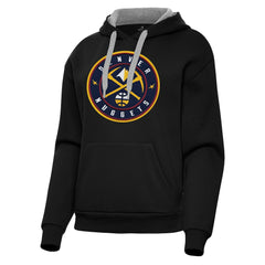 Denver Nuggets Antigua Women's Victory Pullover Hoodie Black