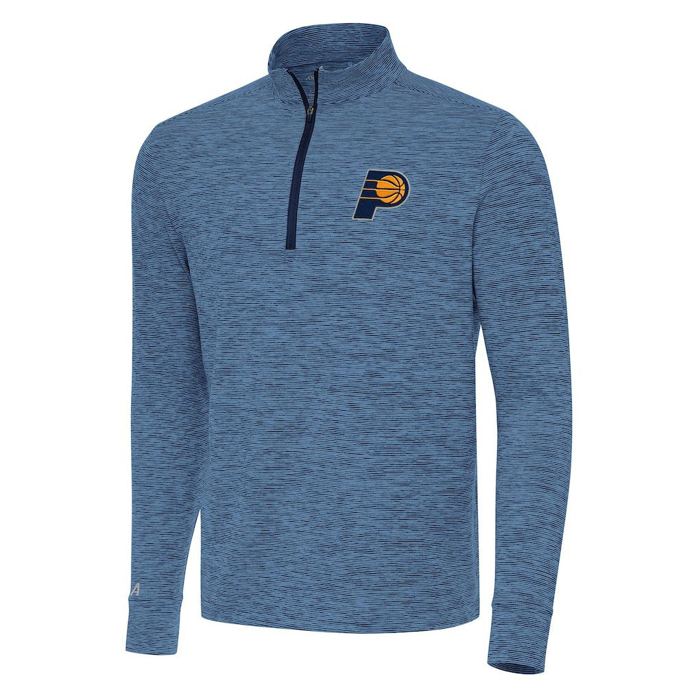 Indiana Pacers Antigua Cause Quarter-Zip Top Heather Navy