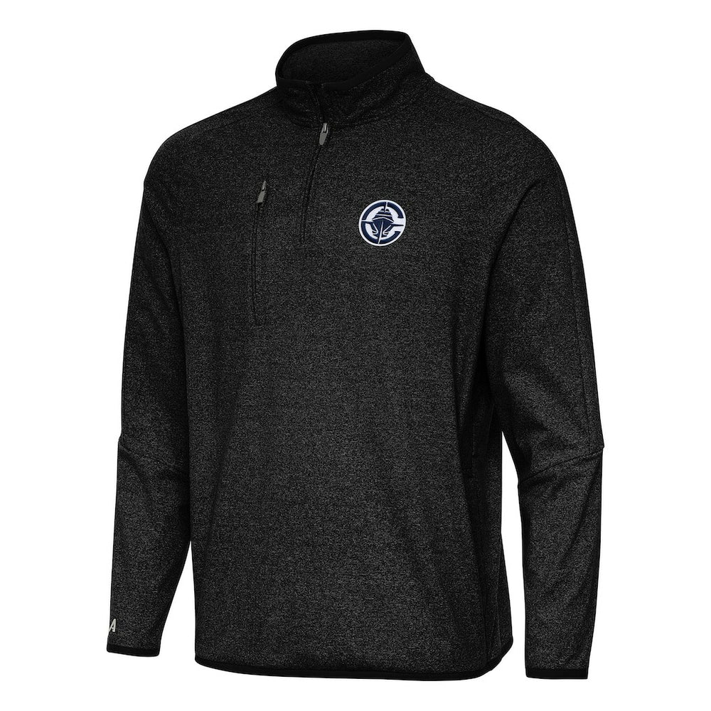 LA Clippers Antigua Certain Quarter-Zip Tri-Blend Sweatshirt Heather Black