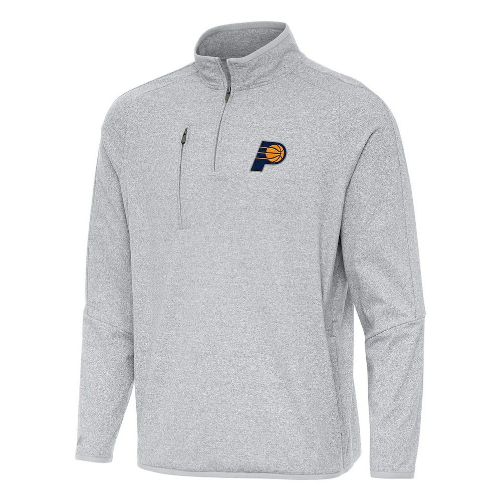 Indiana Pacers Antigua Certain Quarter-Zip Tri-Blend Sweatshirt Heather Gray