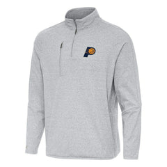 Indiana Pacers Antigua Certain Quarter-Zip Tri-Blend Sweatshirt Heather Gray