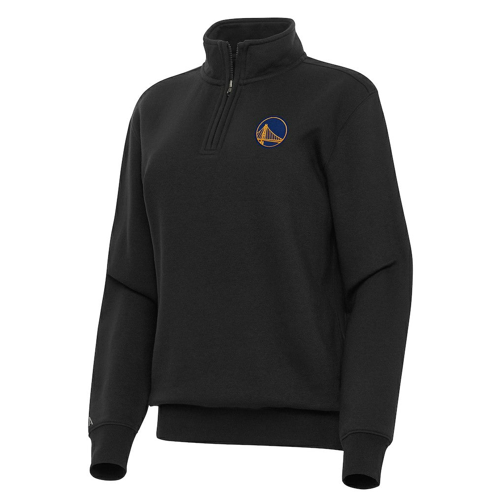 Golden State Warriors Antigua Women's Victory Quarter-Zip Sweatshirt Black