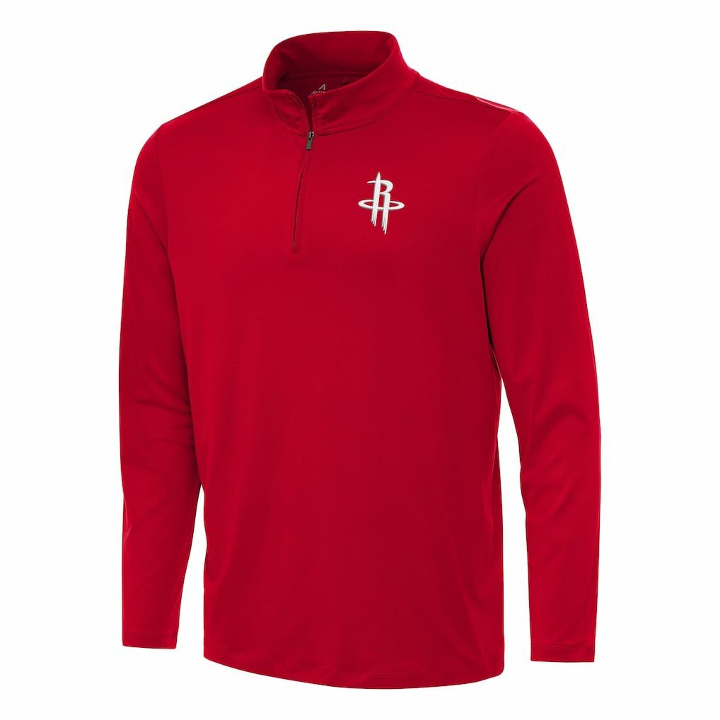 Houston Rockets Antigua Reprocess Quarter-Zip Top Red