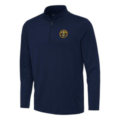 Denver Nuggets Antigua Reprocess Quarter-Zip Top Navy