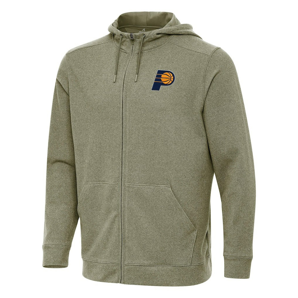 Indiana Pacers Antigua Effortless Full-Zip Hoodie Jacket Olive