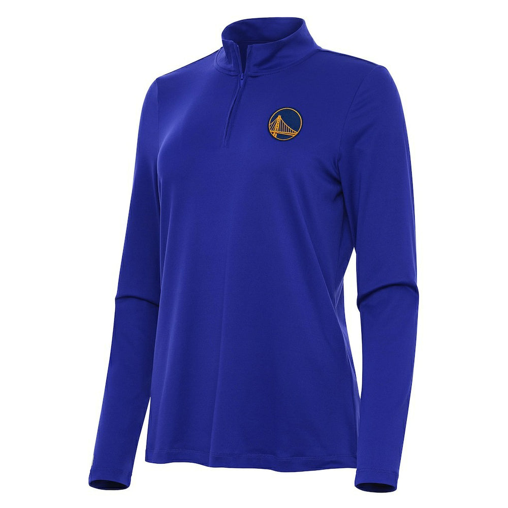 Golden State Warriors Antigua Women's Reprocess Quarter-Zip Top Royal
