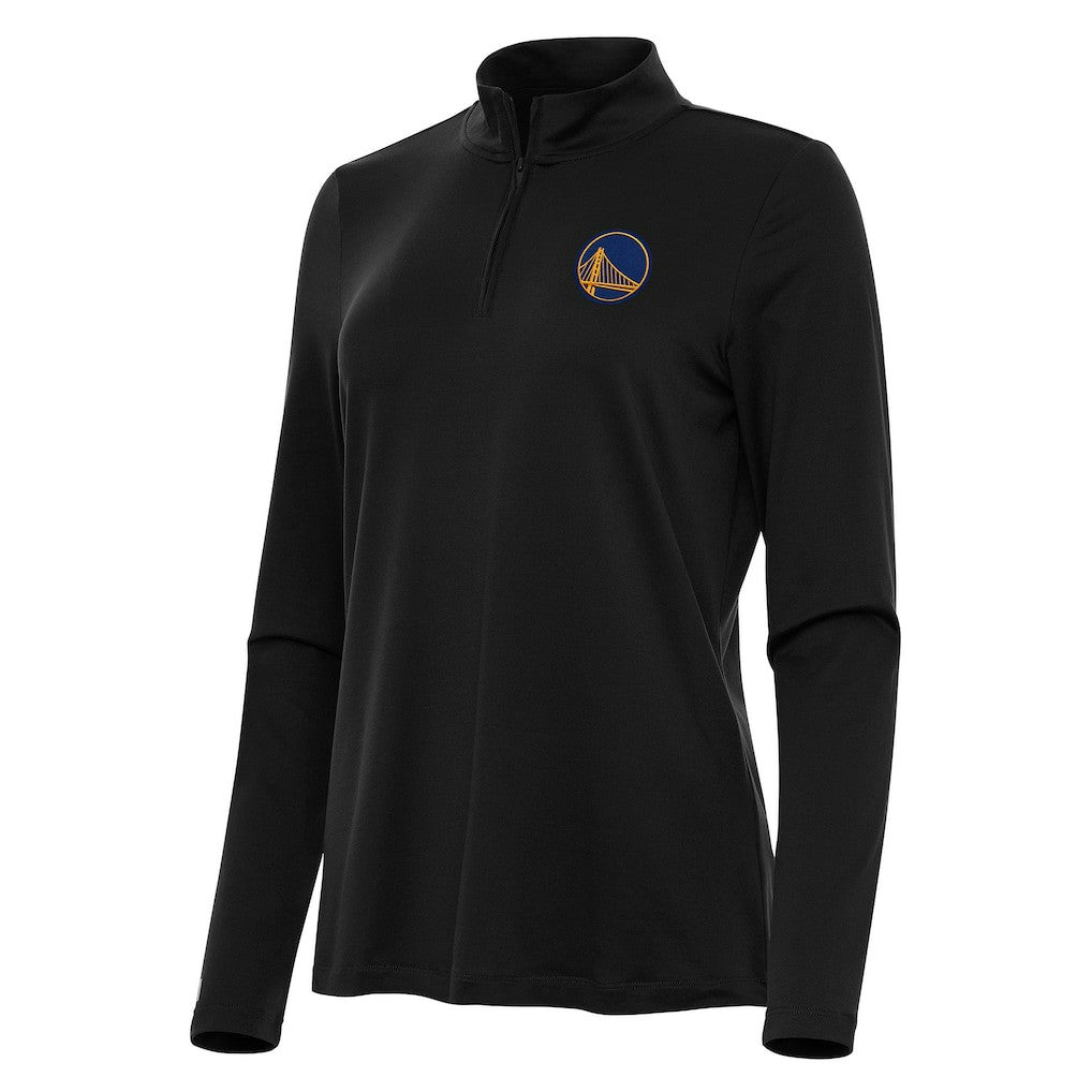 Golden State Warriors Antigua Women's Reprocess Quarter-Zip Top Black