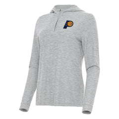 Indiana Pacers Antigua Women's Daybreak Quarter-Zip Hoodie Heather Gray