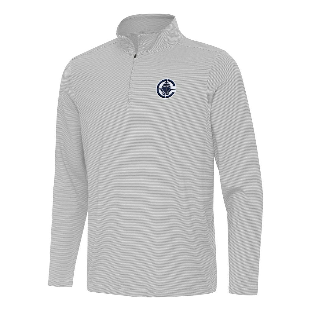 LA Clippers Antigua Twine Quarter-Zip Top Gray