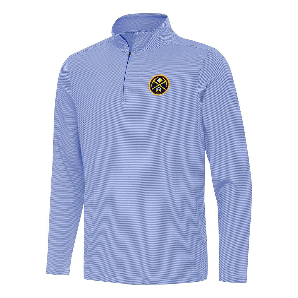 Denver Nuggets Antigua Twine Quarter-Zip Top Royal