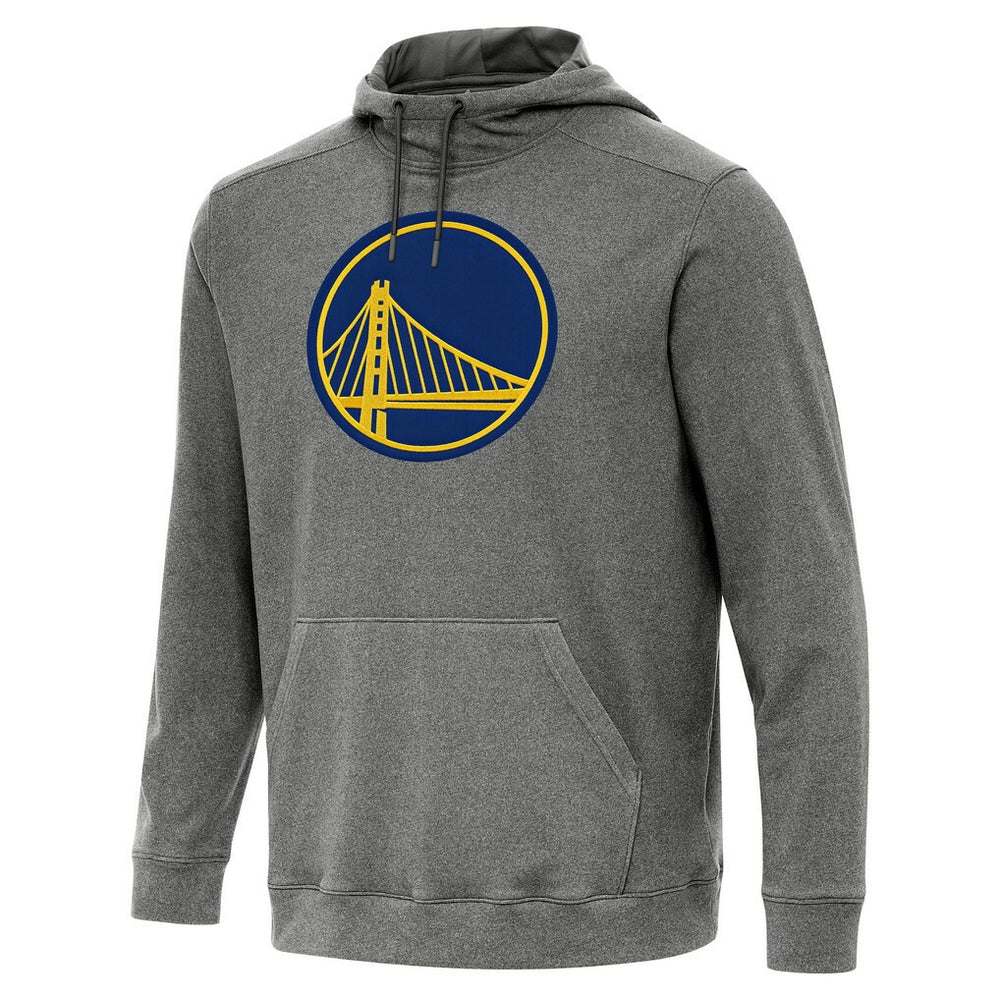 Golden State Warriors Antigua Cloud Pullover Hoodie Heather Black
