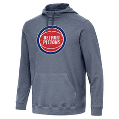 Detroit Pistons Antigua Cloud Pullover Hoodie Heather Navy