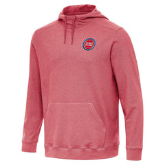 Detroit Pistons Antigua Cloud Pullover Hoodie Heather Red