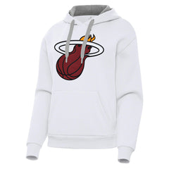 Miami Heat Antigua Women's Victory Pullover Hoodie White