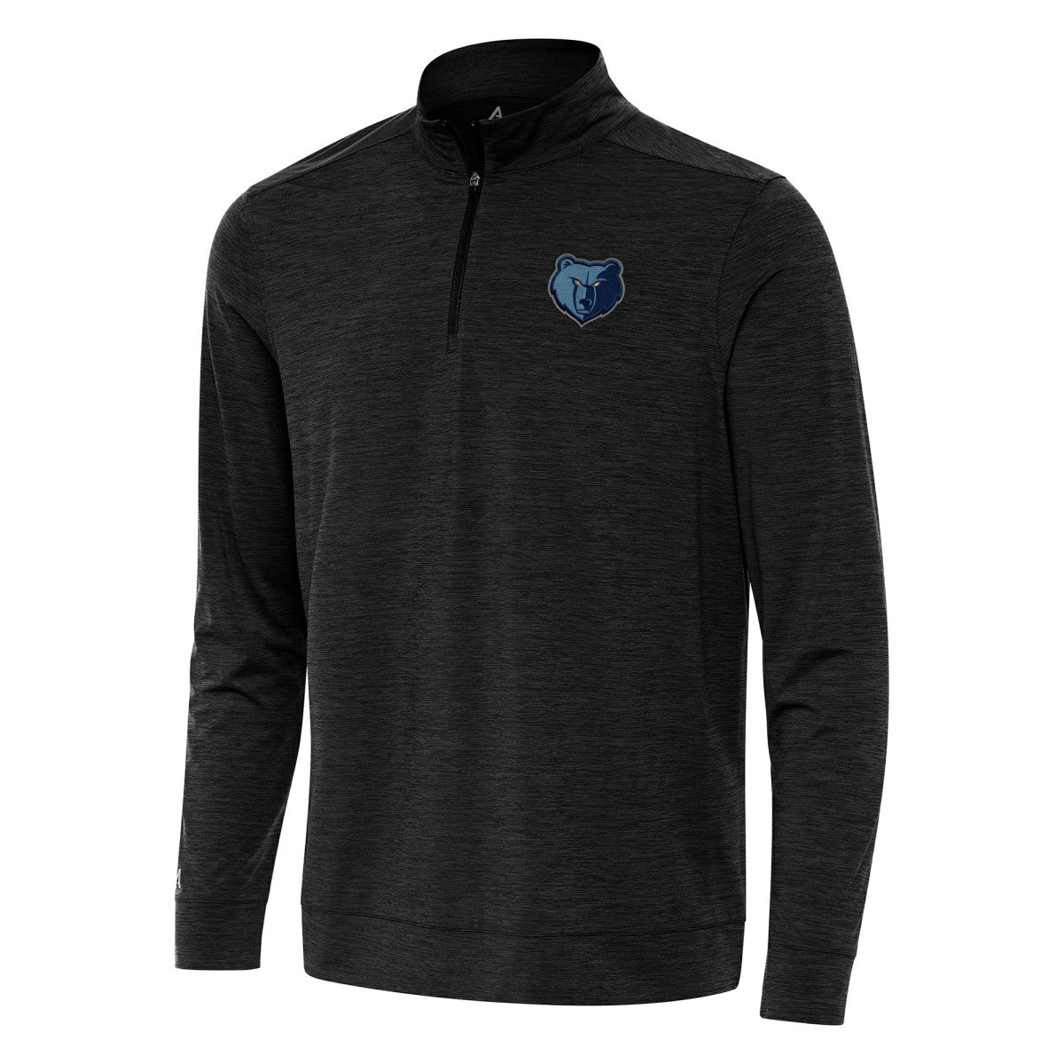 Memphis Grizzlies Antigua Bright Quarter-Zip Top Heather Black