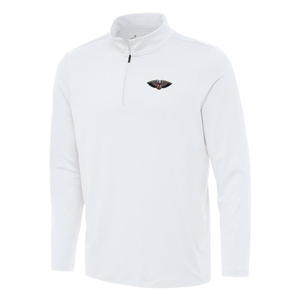 New Orleans Pelicans Antigua Reprocess Quarter-Zip Top White