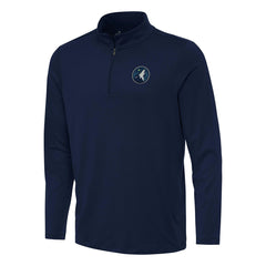 Minnesota Timberwolves Antigua Reprocess Quarter-Zip Top Navy