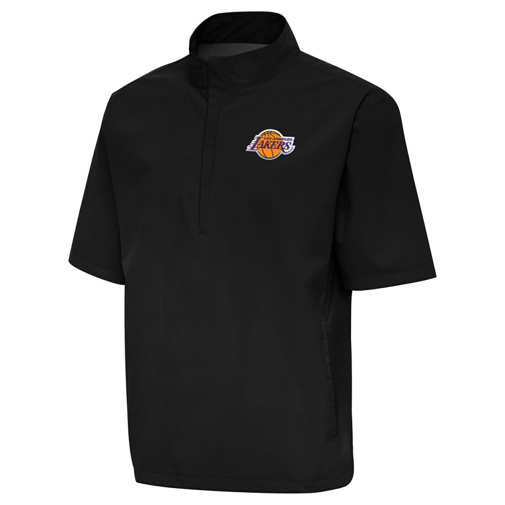 Los Angeles Lakers Antigua Brisk Quarter-Zip Windbreaker Black