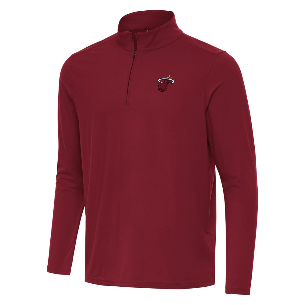 Miami Heat Antigua Intent Quarter-Zip Top Cardinal