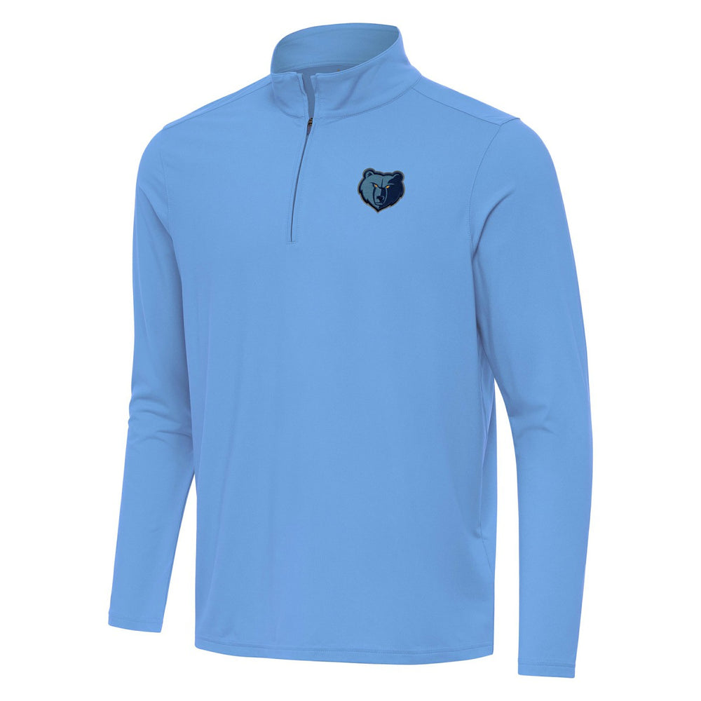 Memphis Grizzlies Antigua Intent Quarter-Zip Top Light Blue