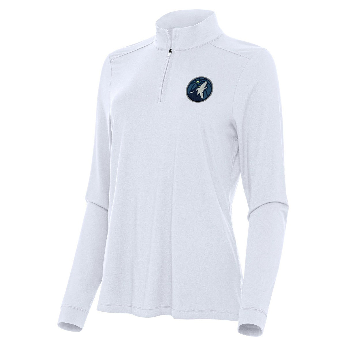 Minnesota Timberwolves Antigua Women's Intent Quarter-Zip Top White