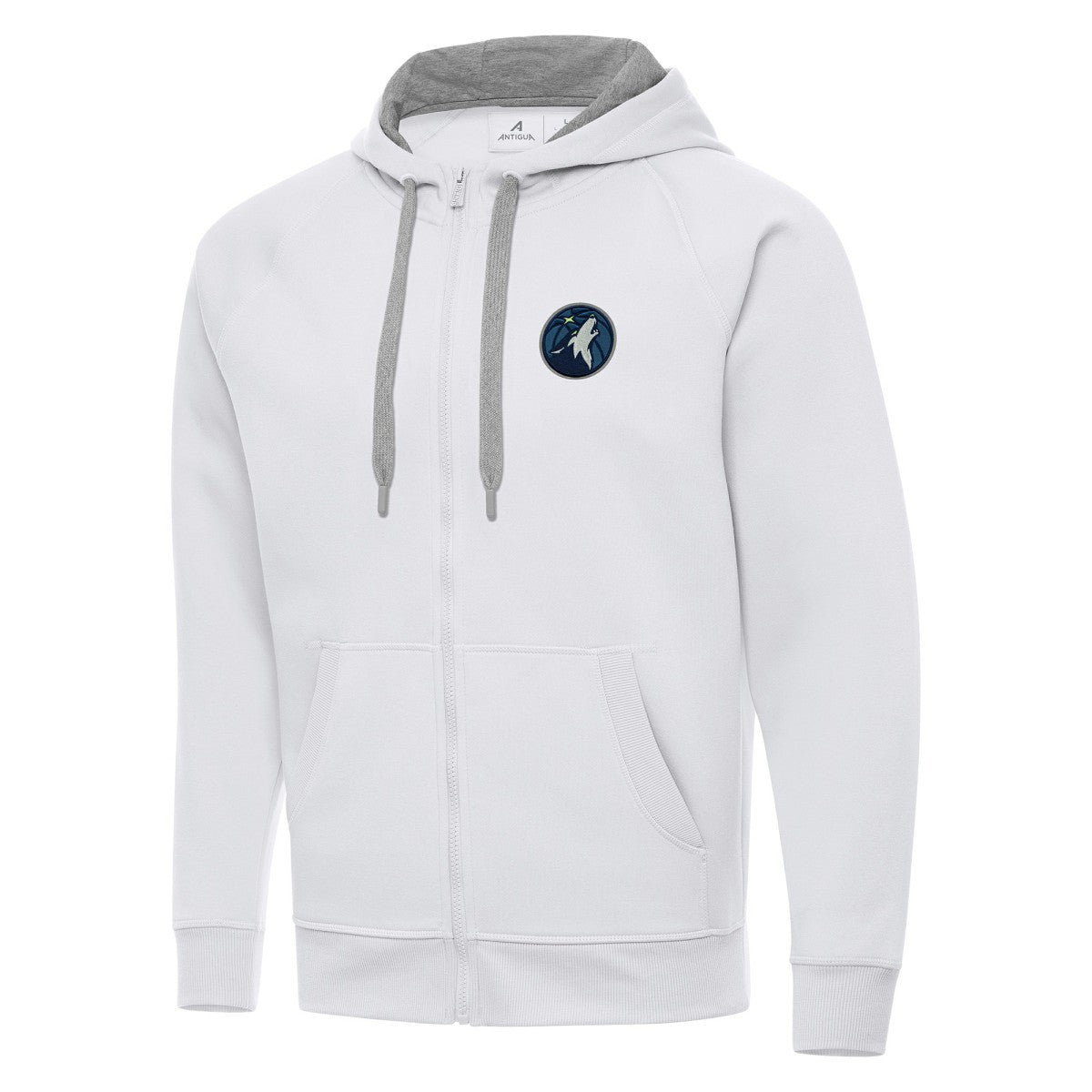 Minnesota Timberwolves Antigua Big & Tall Victory Full-Zip Hoodie Jacket White