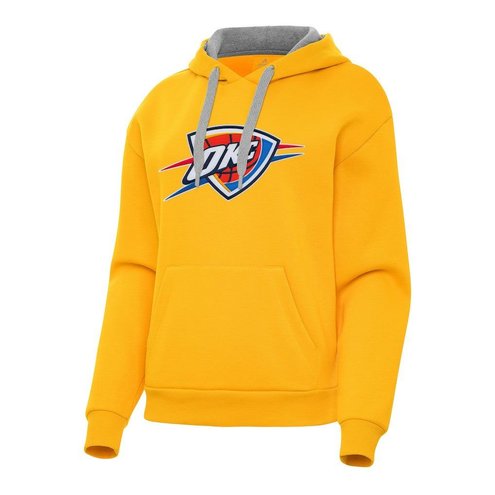 Oklahoma City Thunder Antigua Women's Victory Pullover Hoodie Gold