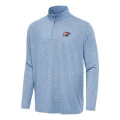 Oklahoma City Thunder Antigua Hunk Quarter-Zip Top Heather Blue