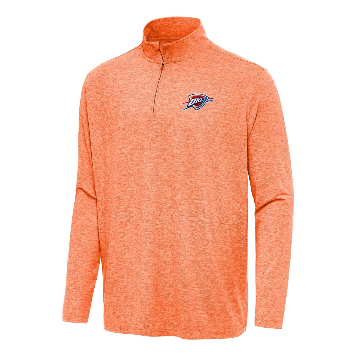 Oklahoma City Thunder Antigua Hunk Quarter-Zip Top Heather Orange