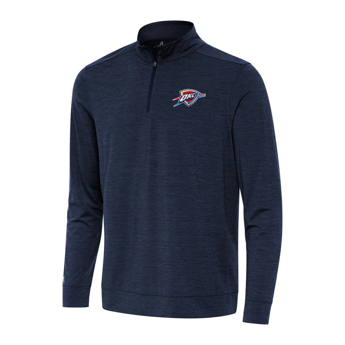 Oklahoma City Thunder Antigua Bright Quarter-Zip Top Heather Navy