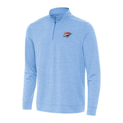 Oklahoma City Thunder Antigua Bright Quarter-Zip Top Heather Powder Blue