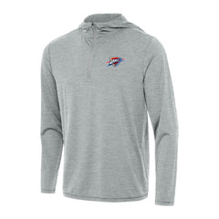 Oklahoma City Thunder Antigua Tidy Quarter-Zip Hoodie Heather Gray