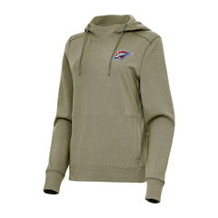 Oklahoma City Thunder Antigua Women's Justice Pullover Hoodie Heather Olive