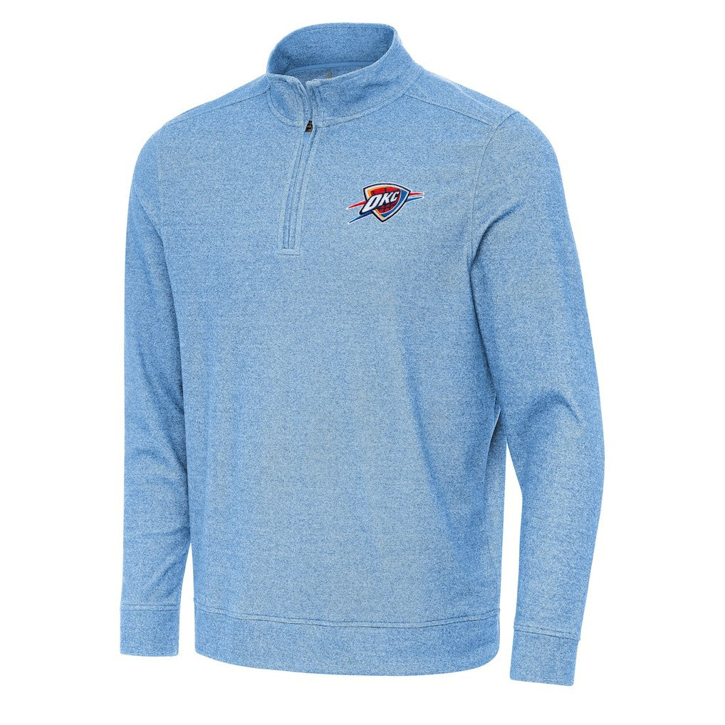 Oklahoma City Thunder Antigua Subtle Quarter-Zip Sweatshirt Heather Powder Blue