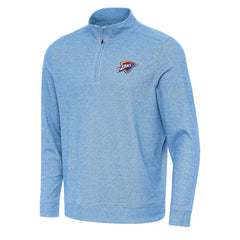 Oklahoma City Thunder Antigua Subtle Quarter-Zip Sweatshirt Heather Powder Blue
