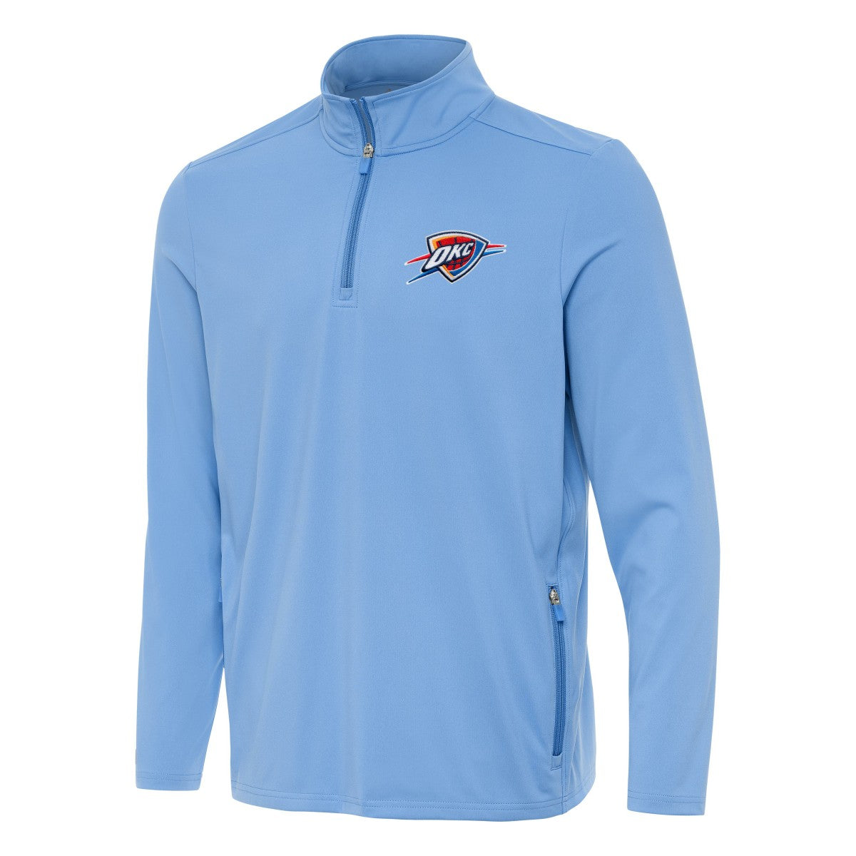 Oklahoma City Thunder Antigua Perilous Quarter-Zip Sweatshirt Powder Blue