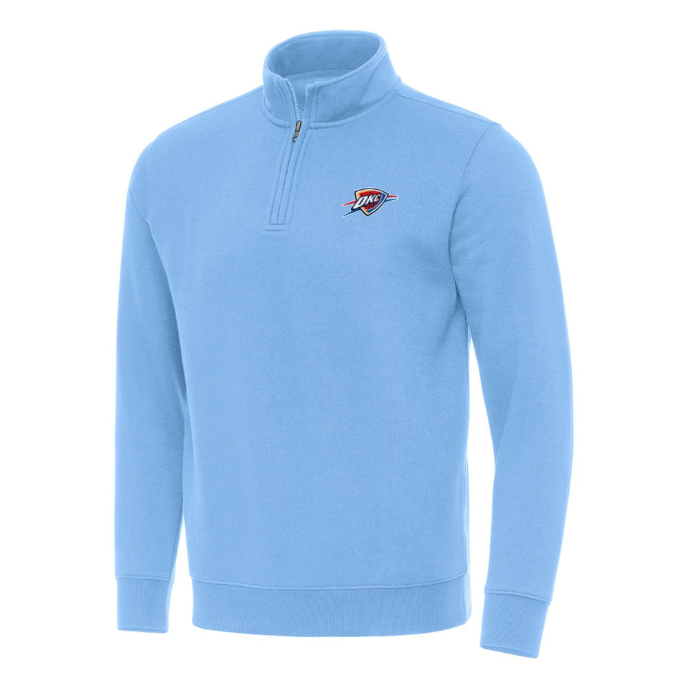 Oklahoma City Thunder Antigua Victory Quarter-Zip Mock Sweatshirt Powder Blue