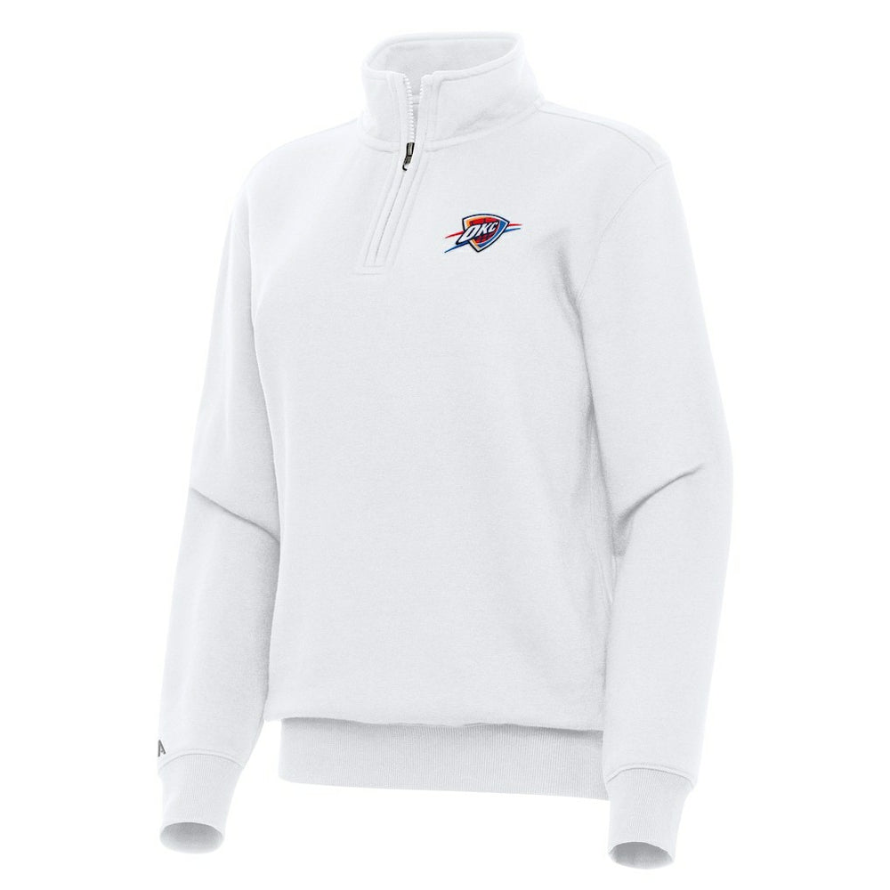 Oklahoma City Thunder Antigua Women's Victory Quarter-Zip Sweatshirt White